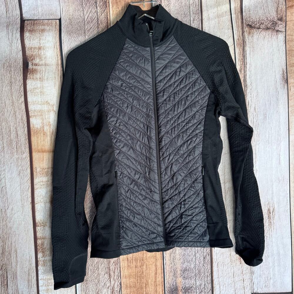 Athleta Jacket Hybrid Insulated Performance‎ Quilted Athleisure Black Size Small